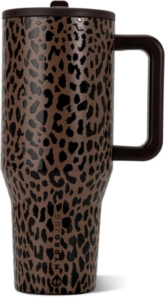 HydroJug Traveler 40 oz tumbler in Brown Leopard